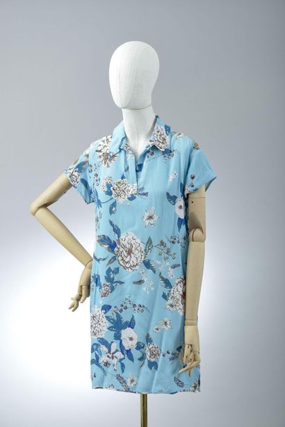 null Size XXS, Set includes:

Silk blouse, Model "DVF Sanorah", azure blue color...