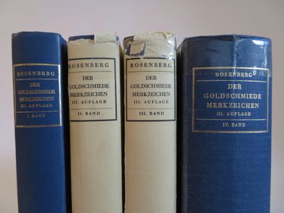 null ROSENBERG (Marc). Der Goldschmiede Merkzeichen, Schmidt Und Gunther. 4 Volumes....