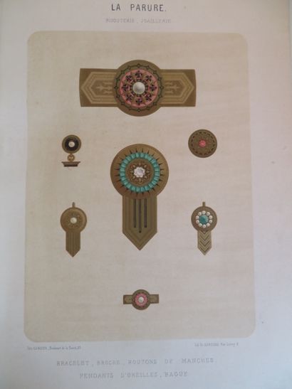 null GANDON. The ornament. Jewelry - Joaillerie, Paris, 1863. 



Album bound in...
