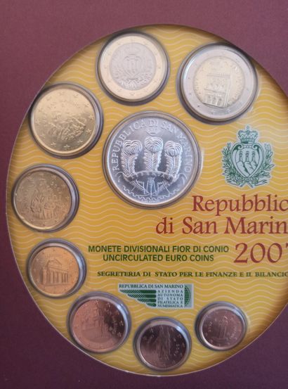 null Lot de 7 coffrets

Sans Marin : séries complètes 2 et 1 €UROS , 50, 20, 10,...