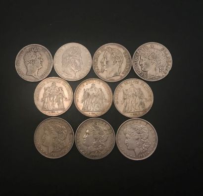 
Dix pièces 5 Francs ARGENT




LOUIS PHILIPPE...