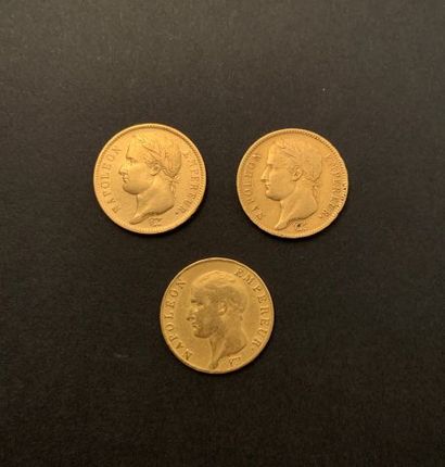 
Three coins 40 Francs GOLD NAPOLEON I AN...
