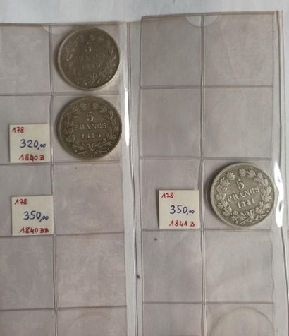 null 
FRANCE 




Lot of 29 French silver coins




5 Francs 1831-1875 mainly of...