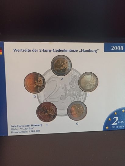 
Set of 25 2 €UROS commemorative colored...