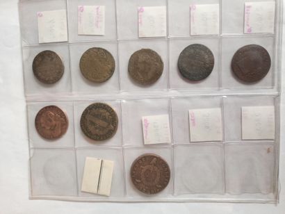 null 
FRANCE 




Lot of 
282 French coins in bronze and various metals




18 bronze...