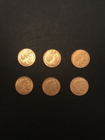 
Six pièces 10 Francs OR CÉRÈS



Lot vendu...