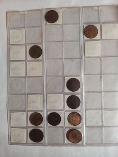 null 
FRANCE 




Lot of 
282 French coins in bronze and various metals




18 bronze...