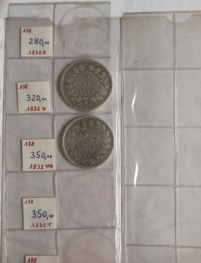 null 
FRANCE 




Lot of 29 French silver coins




5 Francs 1831-1875 mainly of...