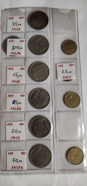 null 
FRANCE 




Lot of 
136 French coins




15 silver coins :




- 100 Francs...