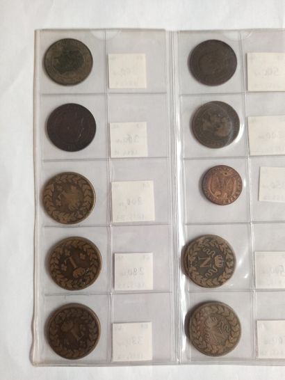 null 
FRANCE 




Lot de 101 pièces françaises (classeur bordeaux) argent et bronze...