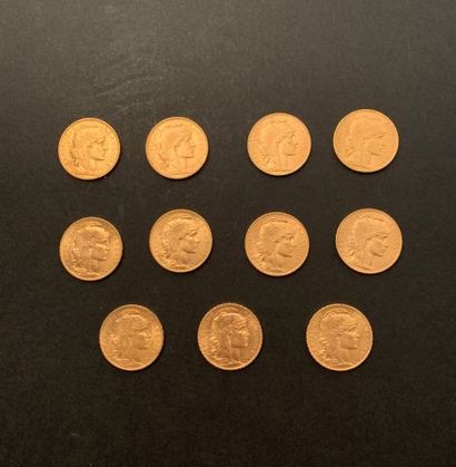 null 
Eleven 20 Francs GOLD MARIANNE/COQ coins



Lot sold on designation and kept...