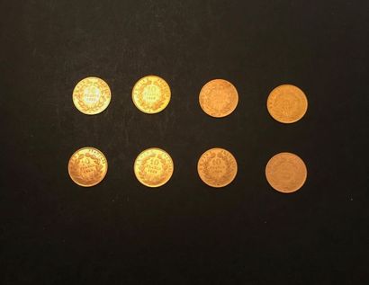null 
Eight pieces 10 Francs GOLD NAPOLEON III LAUREL HEAD



Lot sold on designation...