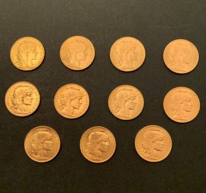 
Eleven 20 Francs GOLD MARIANNE/COQ coins



Lot...
