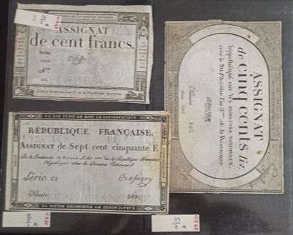 null 
51 billets 
Billets de Confiance (6)
Assignats 50 Sols, 500, 100, 70, 50, 25,...