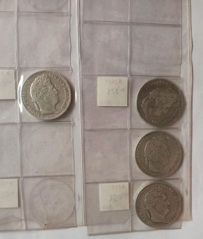 null 
FRANCE 




Lot de 29 pièces françaises en argent




5 Francs 1831-1875 principalement...
