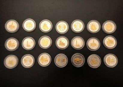 null 
Lot de 
101 pièces de 2 €UROS commémoratives doré/argentés




Allemagne :...