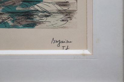 null Jean René BAZAINE (1904-2001).

Hollande 2.

Lithographie encadrée, signée au...