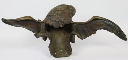 null Ecole française du XIXème siècle.

Important aigle en bronze, probablement élément...