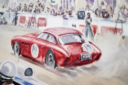 null Géo HAM (Georges Hamel) (1900-1972).

Les 24 Heures du Mans, 1952.

Lithographie,...