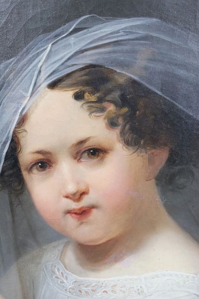 null Ecole française du XIXème siècle.

Portrait de petite fille au voile.

Huile...