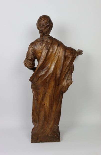 null Sculpture figurant Thémis, déesse de la justice.

Importante statue en bois...