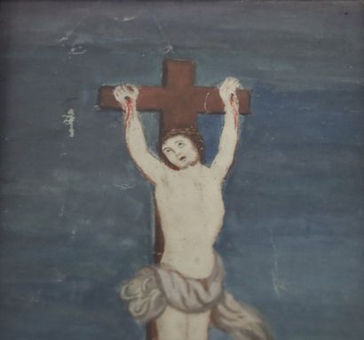 null Ecole française du XVIIIème siècle.

Crucifixion.

Gouache et aquarelle sur...