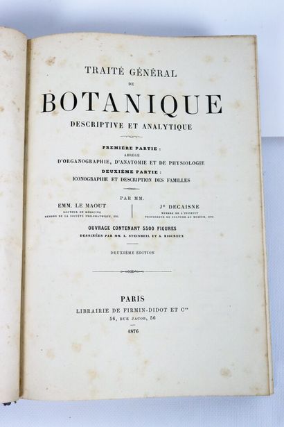 null LE MAOUT (Emmanuel) & J. H. DECAISNE. 

General treatise on descriptive and...