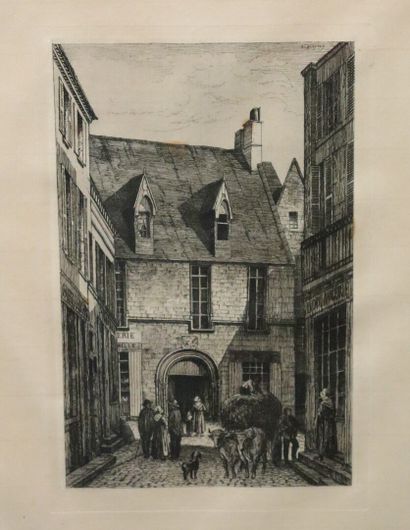 null Armand QUEYROY (1830-1893).

Passage Moret in Moulins.

Engraving in black.

H_25...