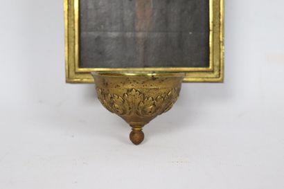 null Crucifixion.

Painted wood and gilt bronze stoup.

Oil on panel, the frame in...
