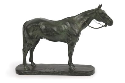 null Gaston d'ILLIERS (1876-1932/52)

Cheval pur sang.

Sculpture en bronze, à patine...
