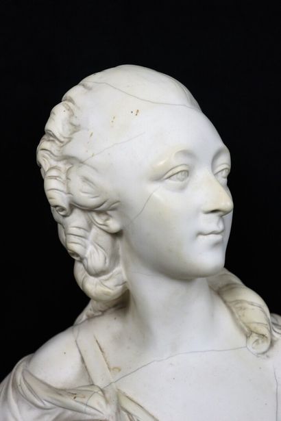 null French school of the 20th century.

Bust of Madame du Barry.

Sculpture in plaster...