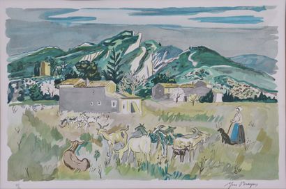 null Yves BRAYER (1907-1990)

Les Baux de Provence.

Lithographie, signée en bas...