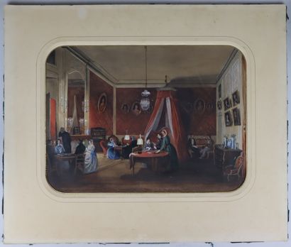 null French school of the 19th century.

The salon of the Clermont-Tonnerre castle,...