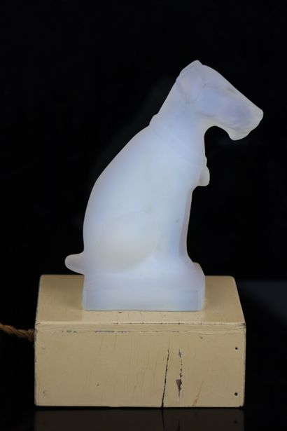 null French work from the 1930s.

Night light with schnauzer.

Opalescent glass,...