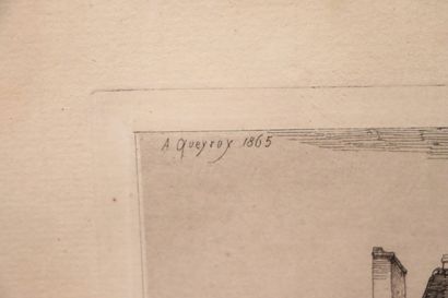 null Armand QUEYROY (1830-1893).

Place du Palais à Moulins.

Gravure en noir.

H_18,5...