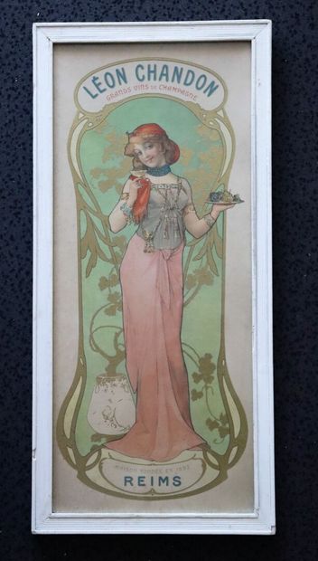 null Léon Chandon, Grands Vins de Champagne.

Affiche, vers 1900.

Reims (Marne).

Rare...