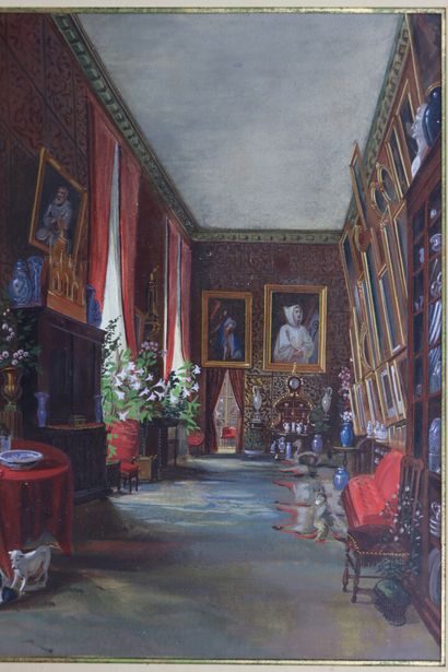 null French school of the 19th century.

Woman reading in an interior, probably in...
