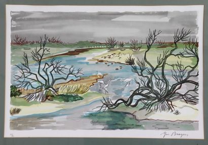 null Yves BRAYER (1907-1990)

Les Baux de Provence.

Lithograph, signed lower left...