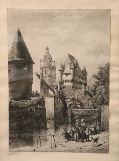 null Armand QUEYROY (1830-1893).

Court in Moulins and at the foot of the Malcoifée.

Two...