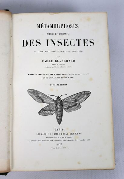 null BLANCHARD (Emile).

Métamorphoses, moeurs et instinct des insectes. 

Paris,...