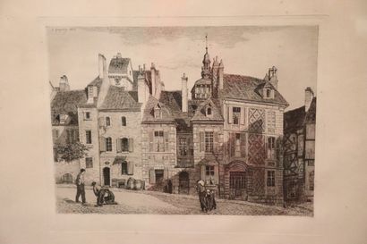 null Armand QUEYROY (1830-1893).

Place du Palais in Moulins.

Engraving in black.

H_18,5...