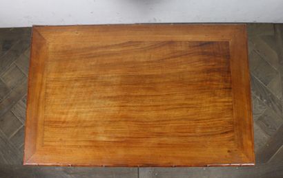 null Table à thé pliante en bambou et noyer.

Vers 1900.

H_68,5 cm L_71 cm P_46...