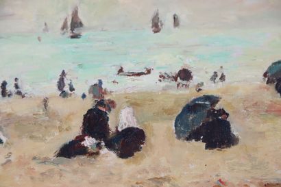 null Arthur FILLON (1900-1974).

La plage.

Huile sur toile, signée en bas à gauche.

H_22...