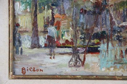 null Arthur FILLON (1900-1974).

The carousel.

Oil on cardboard, signed lower left.

H_21...