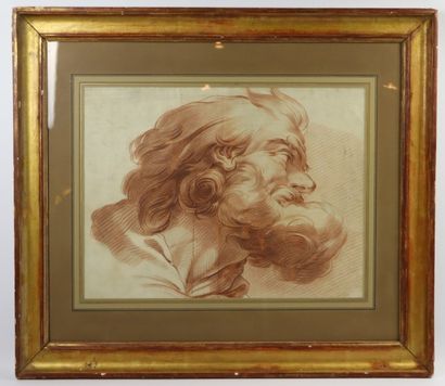 null Ecole française du XVIIIème siècle.

Portrait d'homme barbu.

Grand dessin à...