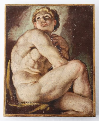 null Italian school of the XVIIth century.

Studies of men.

Two oil on canvas, forming...