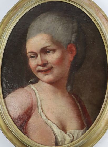 null Venetian school of the 18th century.

Portrait of a woman.

Oil on canvas, oval.

H_39...