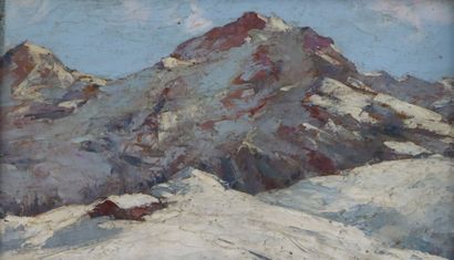 null Clément CASTELLI (1870-1959).

Mountain landscape, around Chamonix.

Oil on...