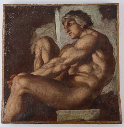 null Italian school of the XVIIth century.

Studies of men.

Two oil on canvas, forming...