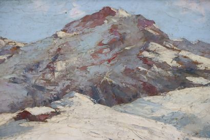 null Clément CASTELLI (1870-1959).

Mountain landscape, around Chamonix.

Oil on...